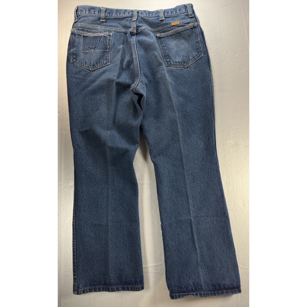 VTG‎ Rustler Bootcut Baggy Jeans Mens 40x30* Vintage Denim Made In USA - Picture 3 of 16